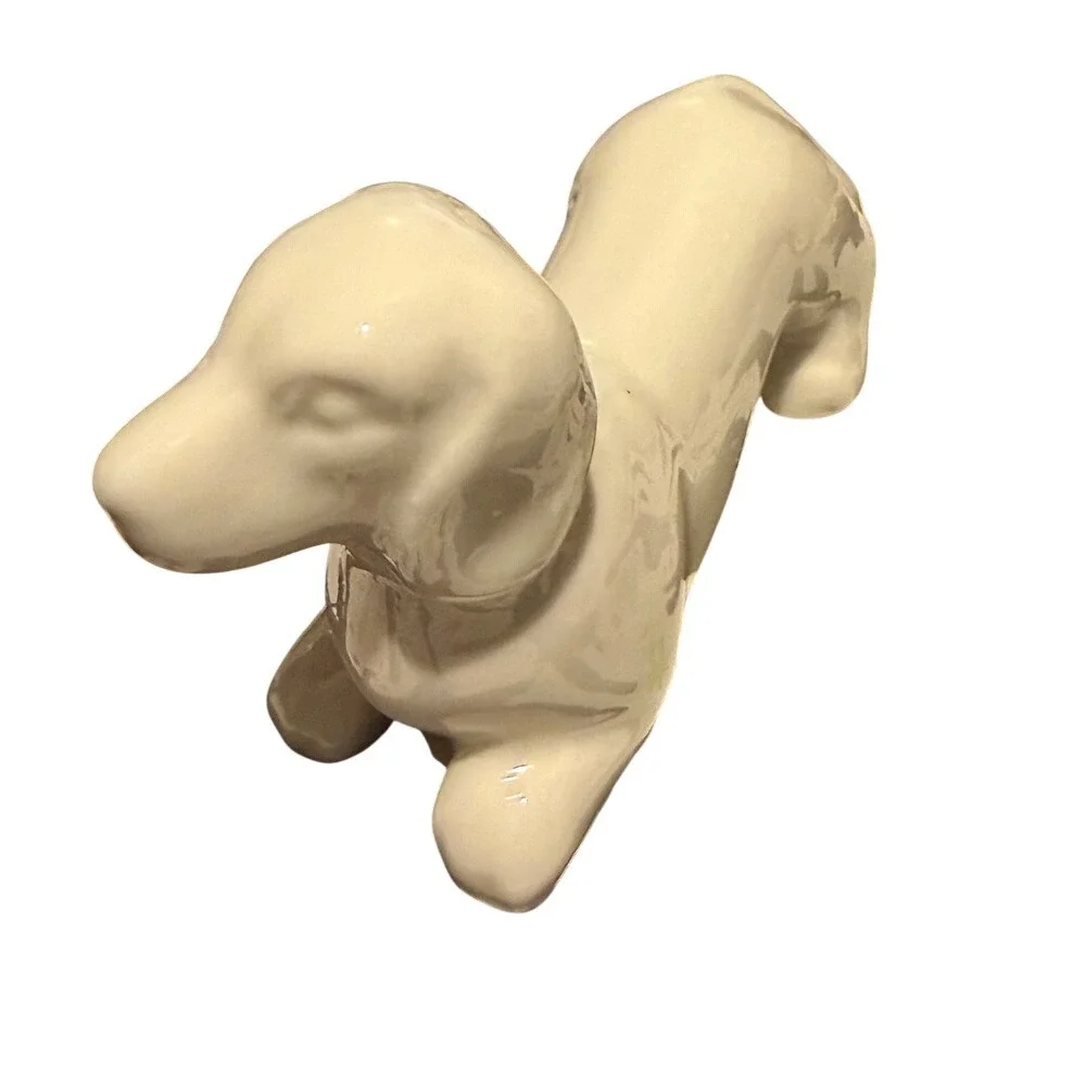 Dachshund‎ Ceramic Figurine Home Decor White Glossy New